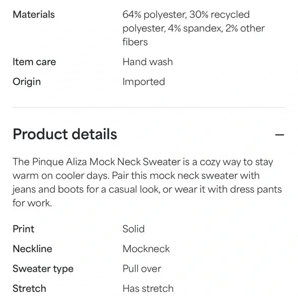 PINQUE Aliza Mock Neck Sweater - Picture 5 of 5